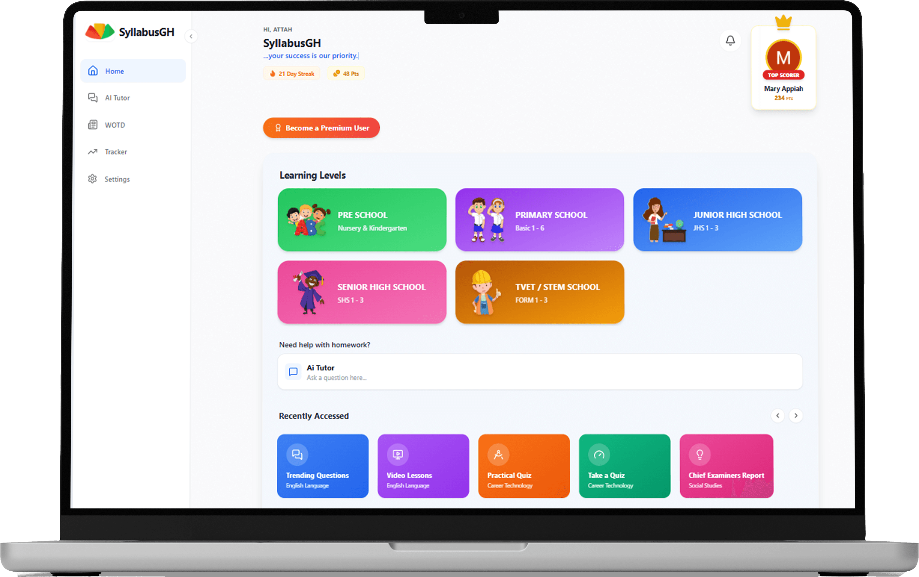 SyllabusGH Web App for PC showing GES New Curriculum interface